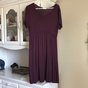 Short sleeved cotton stretch dress